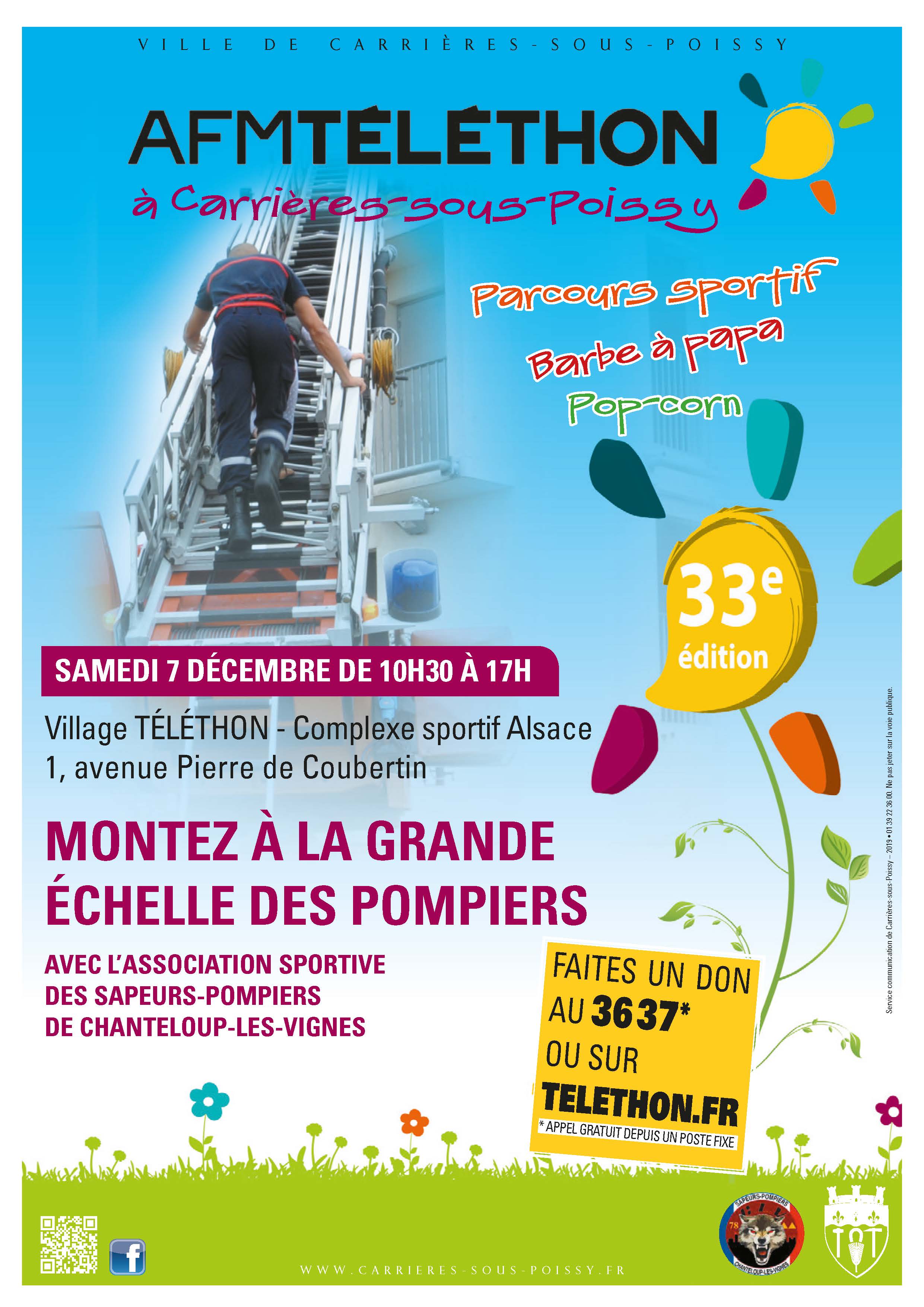 Démonstrations Pompiers de Paris Ville de CarrièressousPoissy (78955 Yvelines)