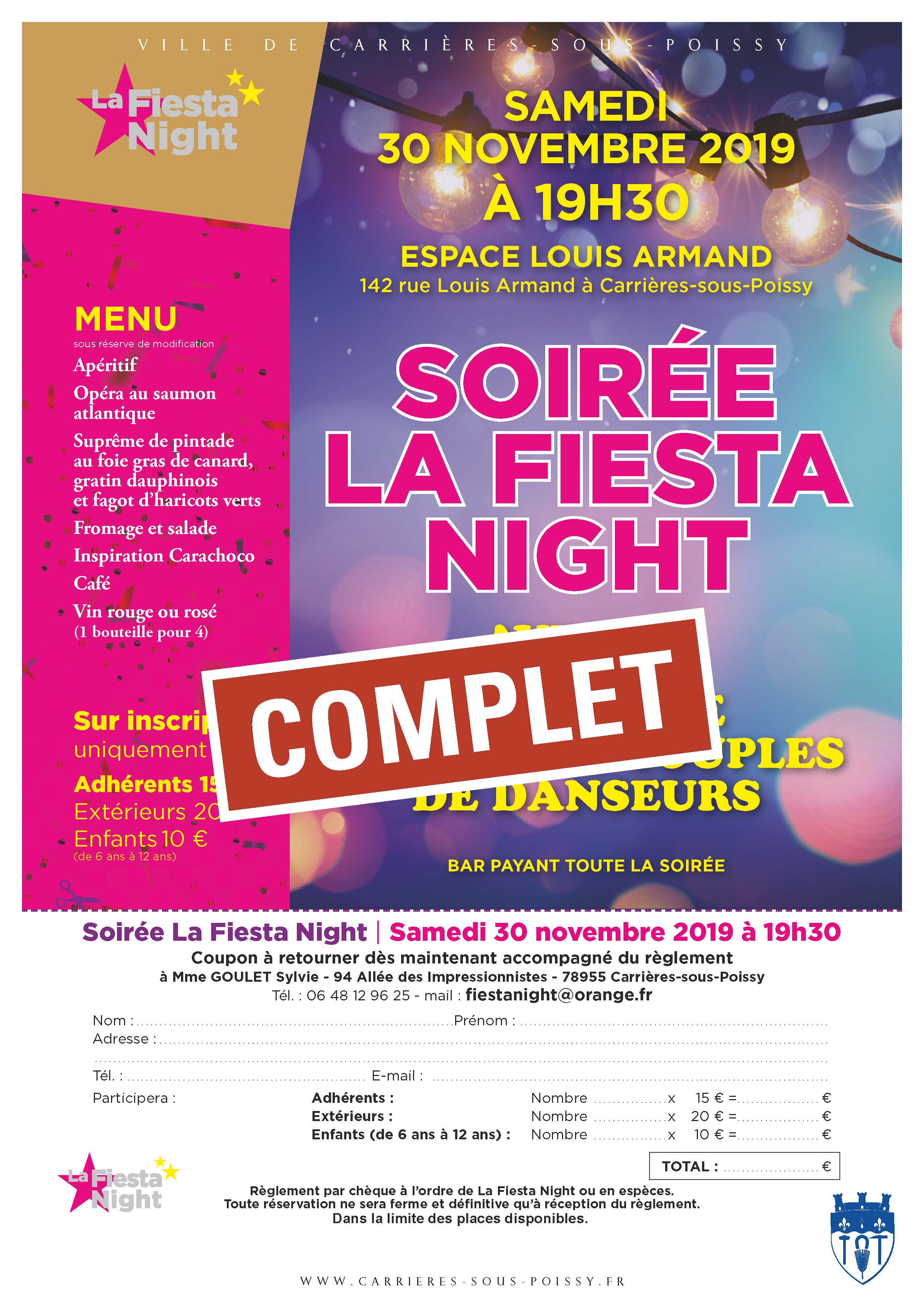 Fiesta Night Flyer Soiree 30 11 2019