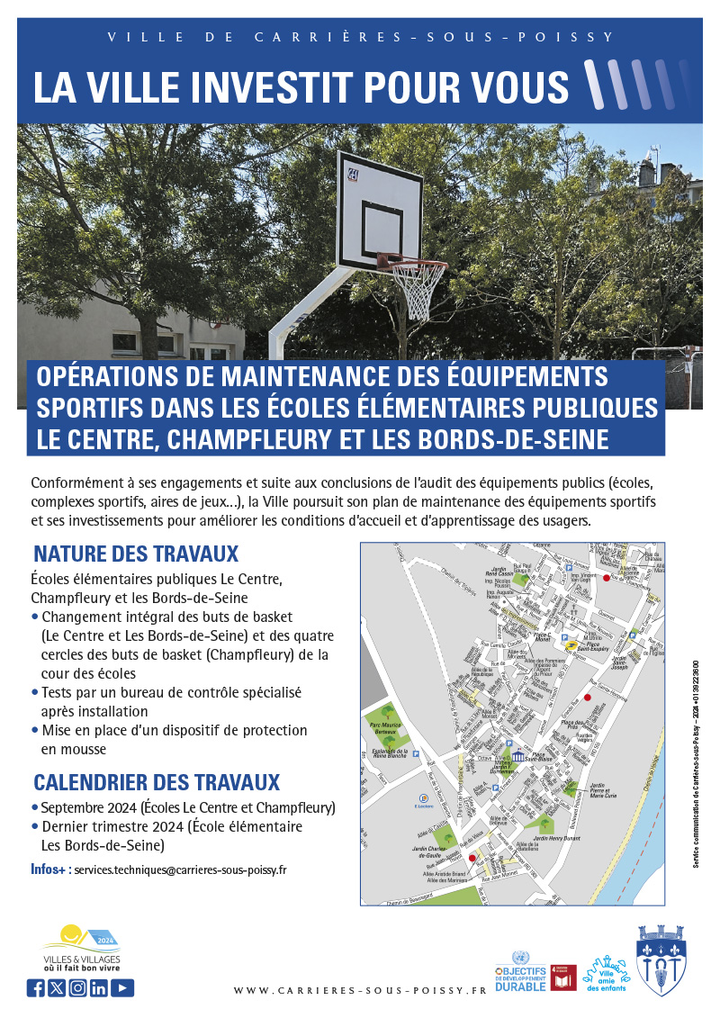 TRAVAUX EQUIPEMENTS ECOLES 2024