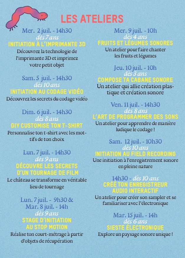 Chateau ephemere Flyer ete culturel 2