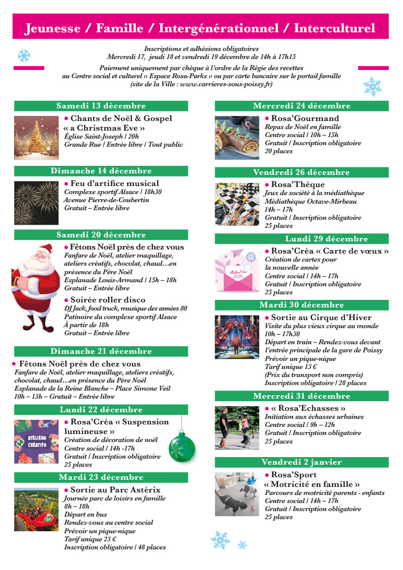 PROGRAMME CSC NOEL 2025 2