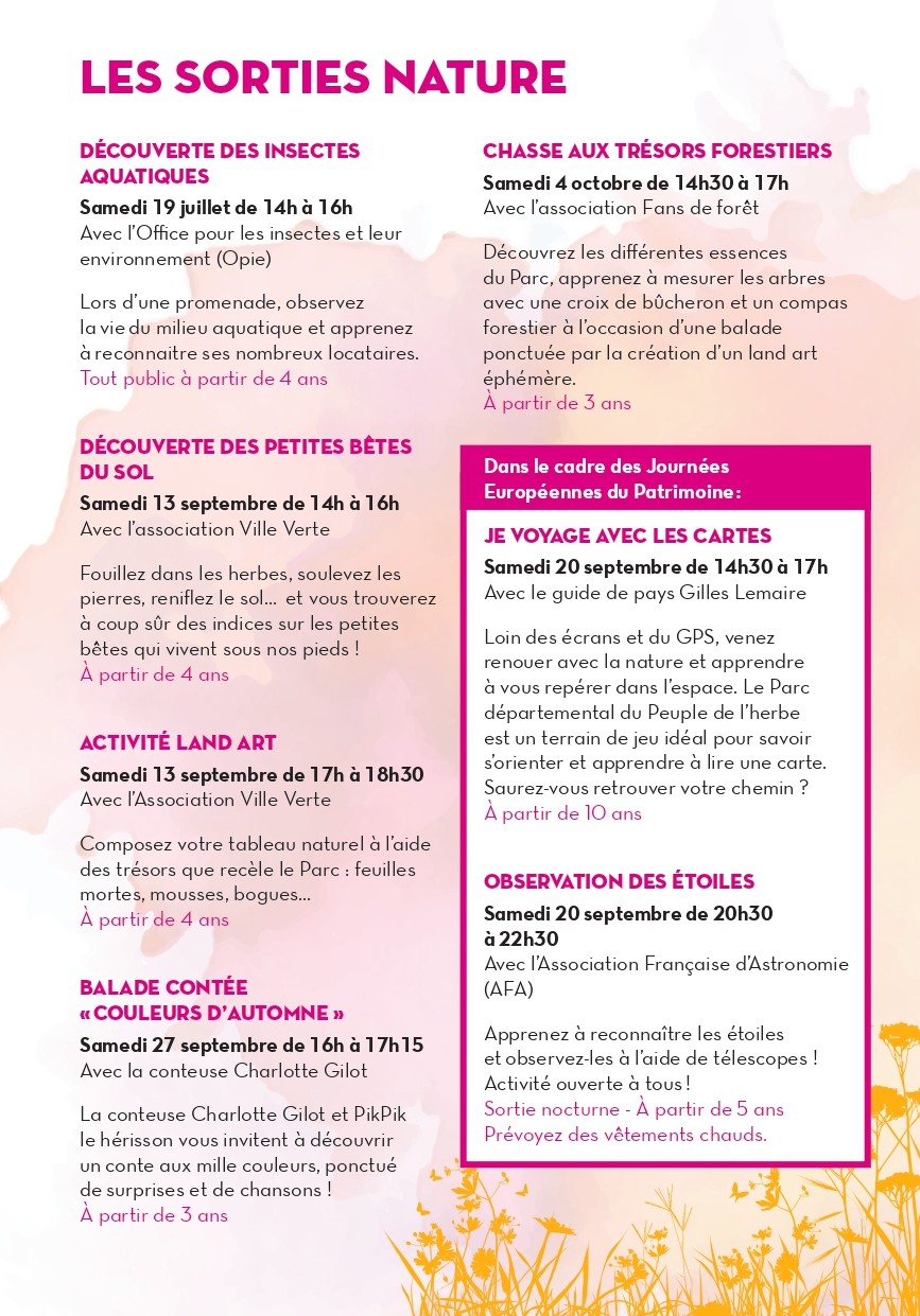 PROGRAMME ANIMATIONS PPDH JUILLET A DEC 20252