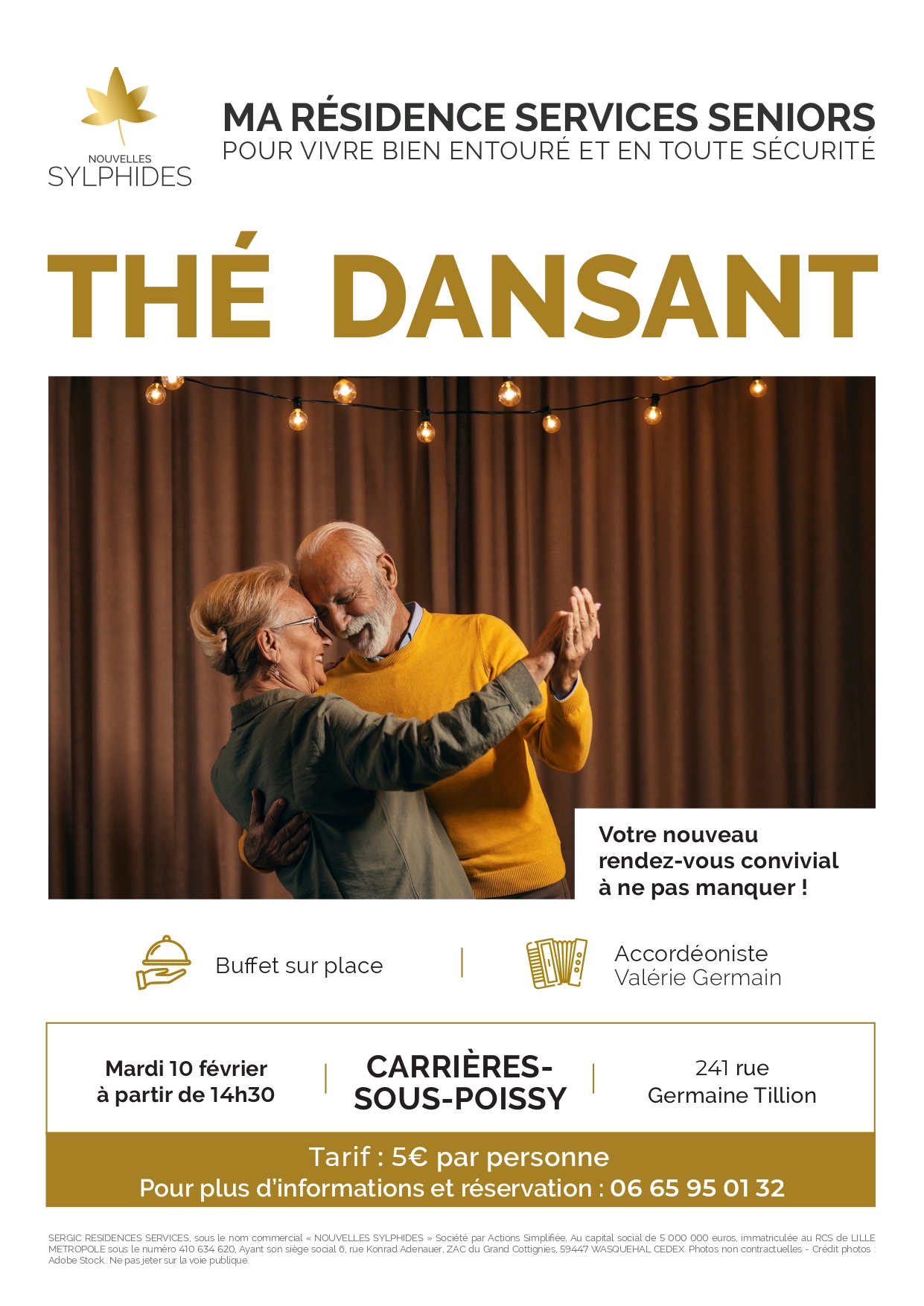 Affiche th dansant Nouvelles Sylphides